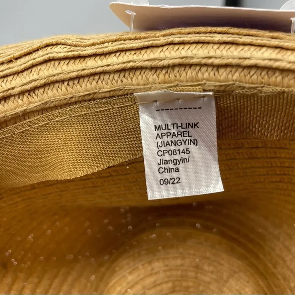 Tommy Bahama Kids Tan Straw Hat Fedora Beach Accessories Boys Vacation